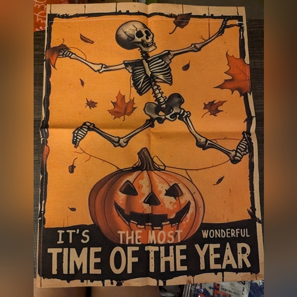 2/$12 Halloween Best Time of the Year Garden sized flag or Wall Hanging - Picture 2 of 2